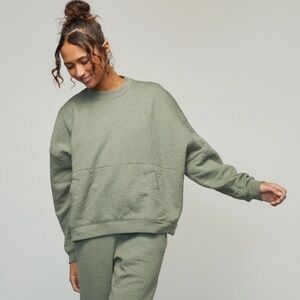 Lunya restore double faced crewneck